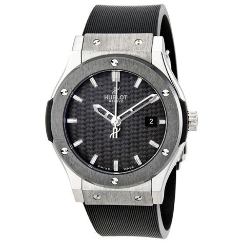 Hublot Classic Automatic Black Dial Black Rubber Strap